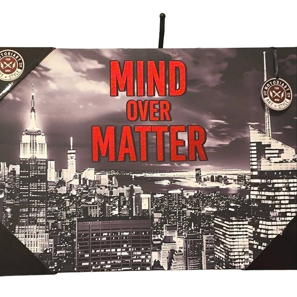 Notoriart Art + Style Mind Over Matter Canvas Wall Decor